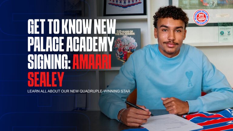 Amaari Sealey signs his Crystal Palace Academy contract